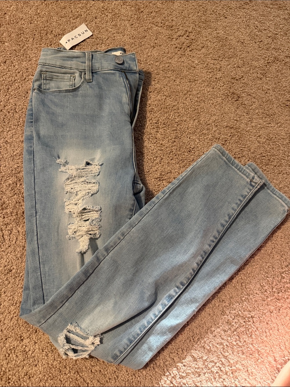 PacSun Light Wash Distressed Skinny Jeans